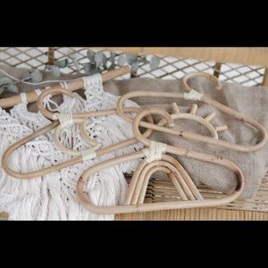 SOLD 6 Kids Boho Rattan Hangers - 2 Pack